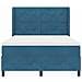 Letto a molle con materasso Blu 140 x 200 cm Velluto - Foto miniatura 7
