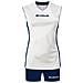 Kit Elica Volley Completino Per La Pallavolo Di Maglia Smanicata E Pantaloncino Di Colore Bianco / blu Taglia S - Foto miniatura 1