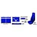 Set Interni Melissa Blu In Microfibra Per Camion - Foto miniatura 2