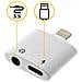 Adattatore Ricarica Audio Presa Iphone Ipad Ipod Presa Jack 3.5mm Femmina Bianco - Foto miniatura 4