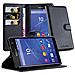 Custodia Compatibile Con Sony Xperia C4 In Nero Carbone - Coperchio Protettiva Con Chiusura Magnetica, Funzione Stand E Tasca Per Le Carte - Foto miniatura 6