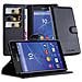 Custodia Compatibile Con Sony Xperia C4 In Nero Carbone - Coperchio Protettiva Con Chiusura Magnetica, Funzione Stand E Tasca Per Le Carte - Foto miniatura 1