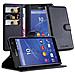Custodia Compatibile Con Sony Xperia C4 In Nero Carbone - Coperchio Protettiva Con Chiusura Magnetica, Funzione Stand E Tasca Per Le Carte - Foto miniatura 9