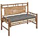 Panca Da Giardino Con Cuscino 120 Cm In Bamb? - Foto miniatura 1