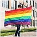 Rainbow Flag Gay Pride - Grande Interni Esterni Lgbt - Festival Diversit Celebration 5ft X 3ft - Foto miniatura 4