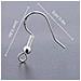 Ganci Orecchino In Argento Sterling 925 Ear Fili Fish Hook Orecchini Con Sfera A Molla Per I Monili Di Diy Personalizza Fare 100 Pz - Foto miniatura 2