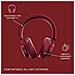 Miami Cuffie Auricolari Bluetooth Rricezione On Ear Custodia Per Trasporto Rosso Rubino - Foto miniatura 5
