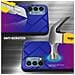 Custodia Compatibile Con Oneplus Nord N200 5g In Viola - Rosso - Coperchio Protettivo Bicolore In Vetro Temperato E Silicone Tpu - Foto miniatura 3