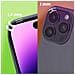 Cover Per Iphone 14 Pro Ibrida Semirigida Sottile Leggera Grigio Lavanda - Foto miniatura 2