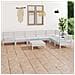 Set Divani Da Giardino 8 Pz In Legno Massello Di Pino Bianco - Foto miniatura 1
