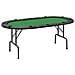 Tavolo da Poker Pieghevole 10 Giocatori Verde 207x106x76 cm - Foto miniatura 2