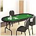 Tavolo da Poker Pieghevole 10 Giocatori Verde 207x106x76 cm - Foto miniatura 1