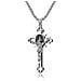 Collana Con Ciondolo A Croce In Acciaio Inossidabile Silver - Foto miniatura 1