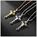 Collana Con Ciondolo A Croce In Acciaio Inossidabile Silver - Foto miniatura 2