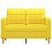 Divano A 2 Posti Giallo Chiaro 120 Cm In Tessuto - Foto miniatura 3