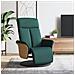 Poltrona Reclinabile Con Poggiapiedi Verde Scuro In Tessuto - Foto miniatura 1