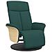 Poltrona Reclinabile Con Poggiapiedi Verde Scuro In Tessuto - Foto miniatura 2