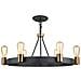 Lampadario Industrial Nordico Silas Acciaio Zinco Antico Ottone 6 Luci E27 - Foto miniatura 6