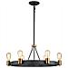 Lampadario Industrial Nordico Silas Acciaio Zinco Antico Ottone 6 Luci E27 - Foto miniatura 1