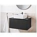 Mobile Lavabo A Parete Alzira 80 Cm Nero - Foto miniatura 1
