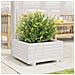 Fioriera Da Giardino Bianca 50x50x26,5cm Legno Massello Di Pino - Foto miniatura 3