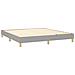 Letto a Molle Materasso e LED Grigio Chiaro 160x200 cm Tessuto - Foto miniatura 6