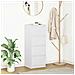 Credenza Bianca 37,5x35x99 cm in Legno Multistrato - Foto miniatura 1