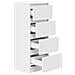 Credenza Bianca 37,5x35x99 cm in Legno Multistrato - Foto miniatura 4