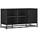 Scarpiera Nera 100x40x53,5 Cm In Truciolato E Metallo - Foto miniatura 2