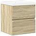 Set Mobili Da Bagno 2 Pz Rovere Sonoma In Legno Multistrato - Foto miniatura 2
