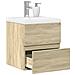 Set Mobili Da Bagno 2 Pz Rovere Sonoma In Legno Multistrato - Foto miniatura 1