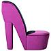 Poltrona A Forma Di Scarpa Con Tacco Alto In Velluto Viola - Foto miniatura 1