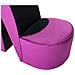 Poltrona A Forma Di Scarpa Con Tacco Alto In Velluto Viola - Foto miniatura 6