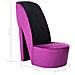 Poltrona A Forma Di Scarpa Con Tacco Alto In Velluto Viola - Foto miniatura 7