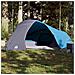 Tenda da Campeggio a Cupola per 4 Persone Blu Impermeabile - Foto miniatura 1