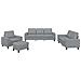 Set di Divani 4 pz Grigio Chiaro in Tessuto - Foto miniatura 1