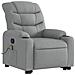 Poltrona Alzapersona Massaggi Reclinabile Grigio Chiaro Tessuto - Foto miniatura 4