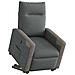Poltrona Alzapersona Reclinabile Grigio Scuro in Tessuto - Foto miniatura 2