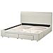 Letto Con Cassetti Contenitori Tessuto Soutrin 180 X 200 Cm Beige - Foto miniatura 4