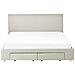 Letto Con Cassetti Contenitori Tessuto Soutrin 180 X 200 Cm Beige - Foto miniatura 5