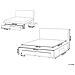 Letto Con Cassetti Contenitori Tessuto Soutrin 180 X 200 Cm Beige - Foto miniatura 6
