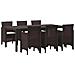 Set da Pranzo per Giardino 7 pcs Marrone Rattan Polt - Foto miniatura 1