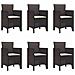 Set da Pranzo per Giardino 7 pcs Marrone Rattan Polt - Foto miniatura 5
