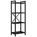 Libreria Rovere nero 40 x 30 x 118 cm Legno multistrato - Foto miniatura 1