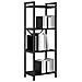 Libreria Rovere nero 40 x 30 x 118 cm Legno multistrato - Foto miniatura 3