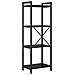 Libreria Rovere nero 40 x 30 x 118 cm Legno multistrato - Foto miniatura 7