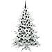 Albero di Natale Artificiale con Rami Pieghevoli Bianco 180 cm - Foto miniatura 3