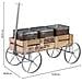 Carrello Espositivo In Legno E Metallo Marrone, 72,39x28,58x49,53 Cm - Foto miniatura 3