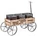 Carrello Espositivo In Legno E Metallo Marrone, 72,39x28,58x49,53 Cm - Foto miniatura 4