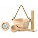 Set di Accessori per Sauna 4 pcs Marrone - Foto miniatura 1